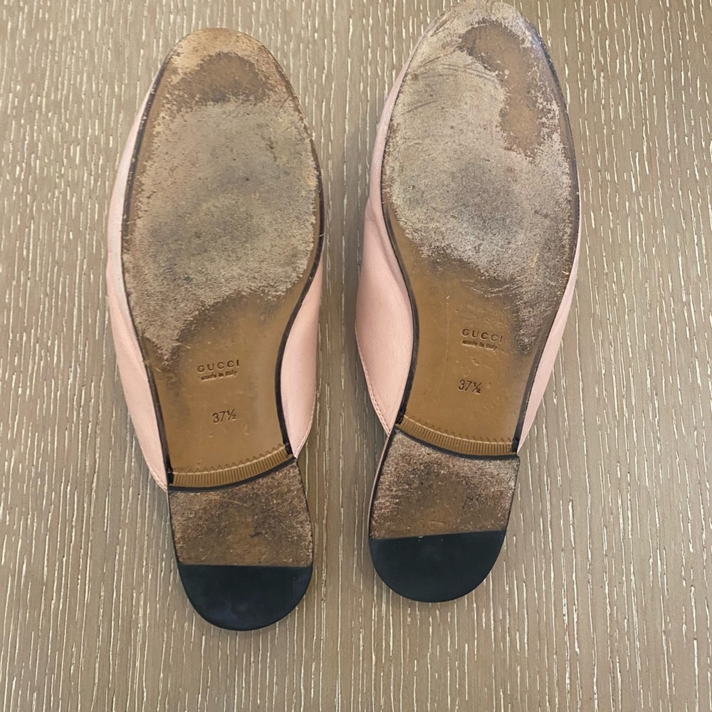 Gucci Princetown Loafer Mules in Pink Leather with Gold Horsebit Hardware - Picture 5 of 5